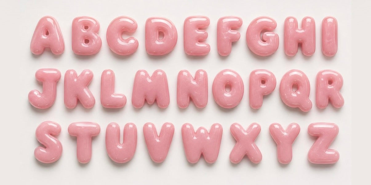 Bubble Letter Pet Tag