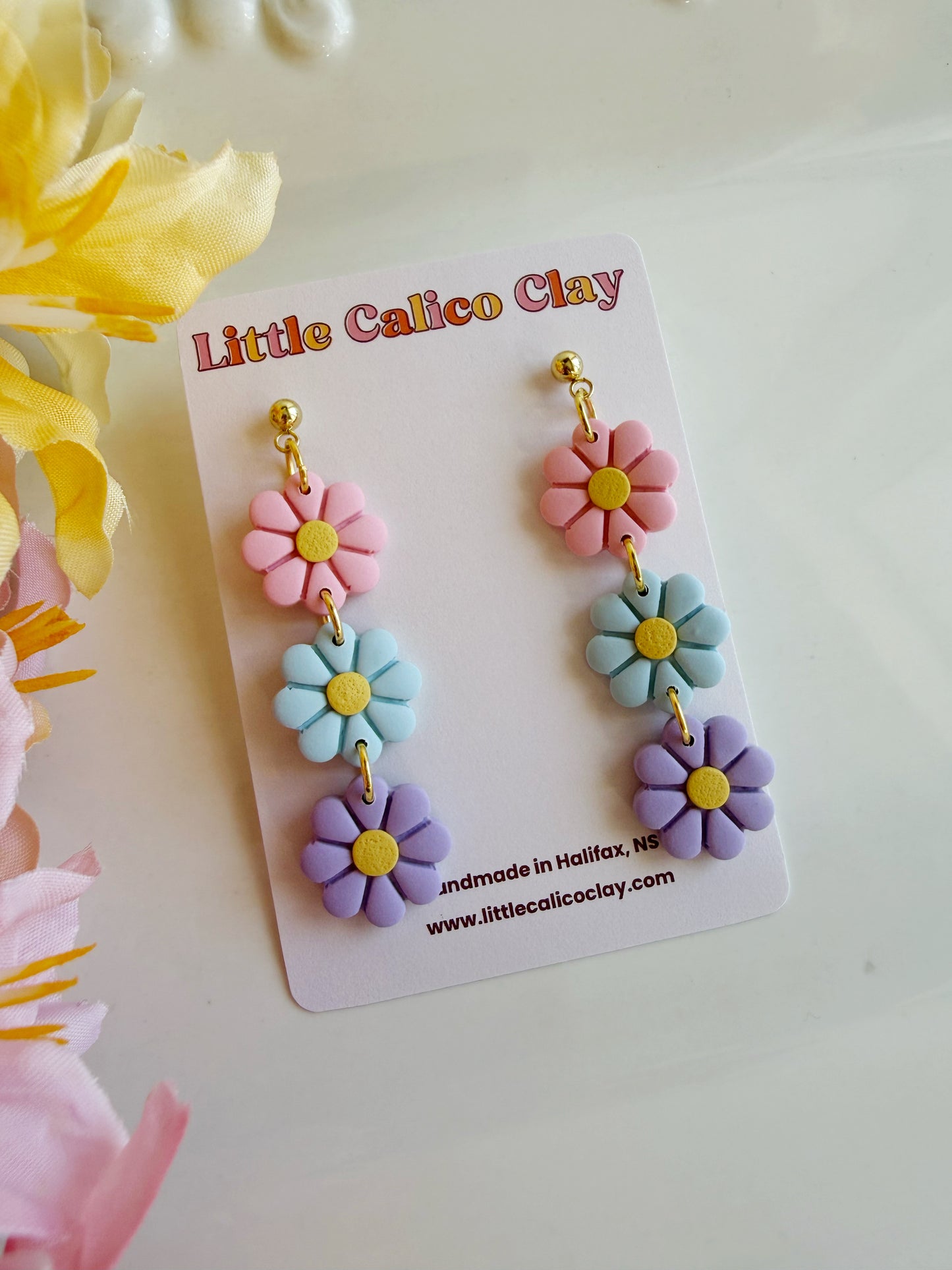Triple Daisy Dangles
