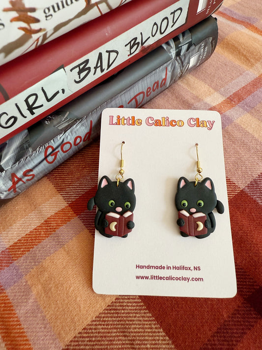 Bookish Kitten Dangles