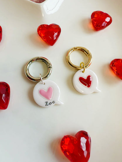 Heart Speech Bubble Pet Tag