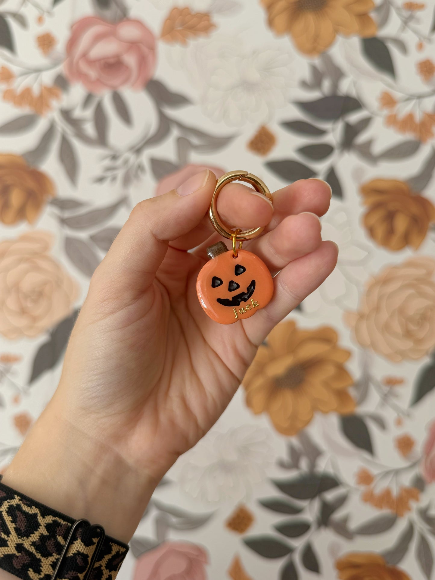 Jack-O-Lantern Pet Tag