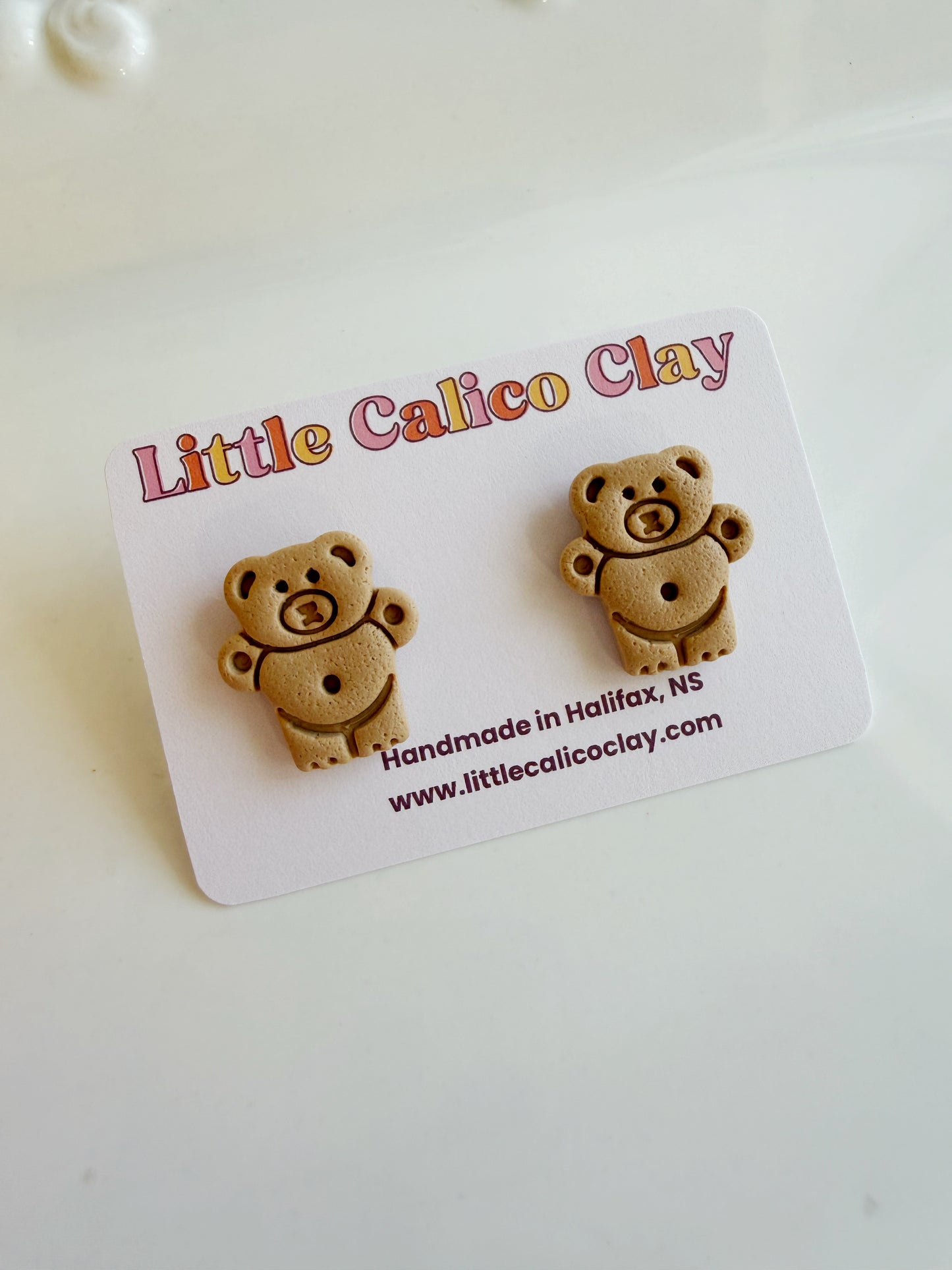Teddy Cookie Studs