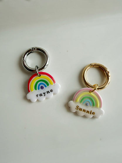 Rainbow + Cloud Pet Tag