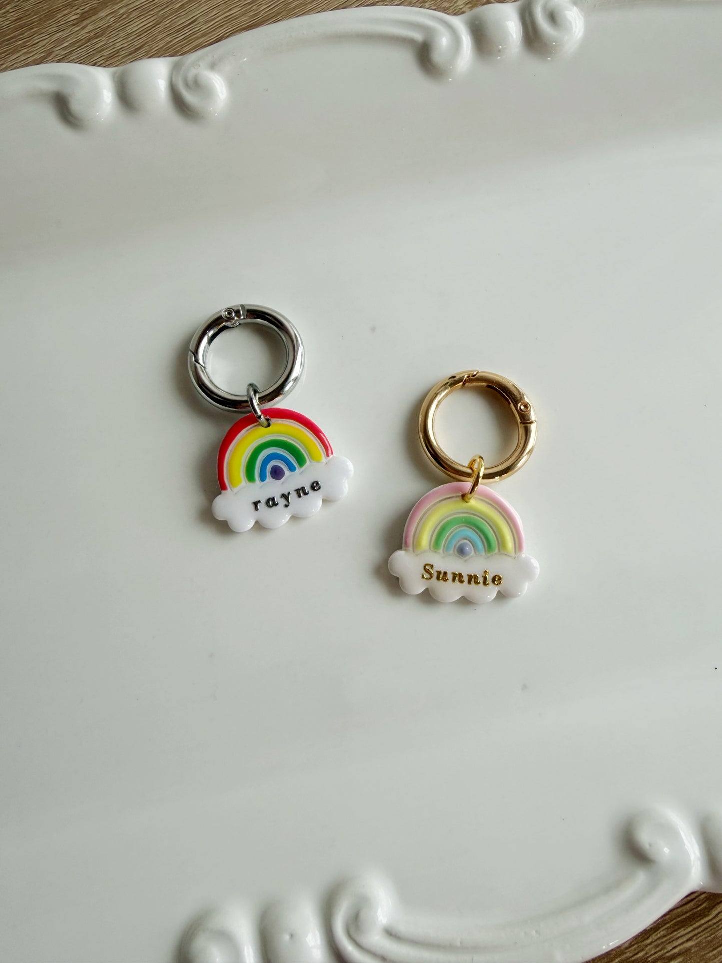 Rainbow + Cloud Pet Tag