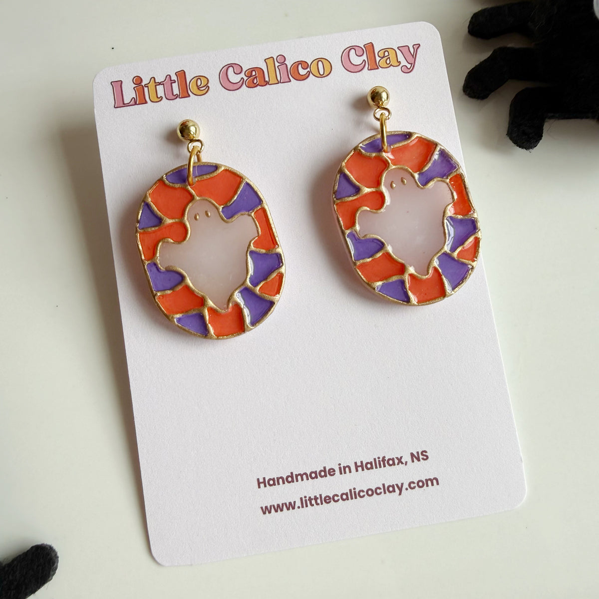 Stained Glass Ghost Dangles