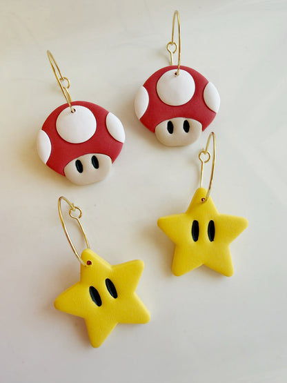 Mushroom and Star Hoops