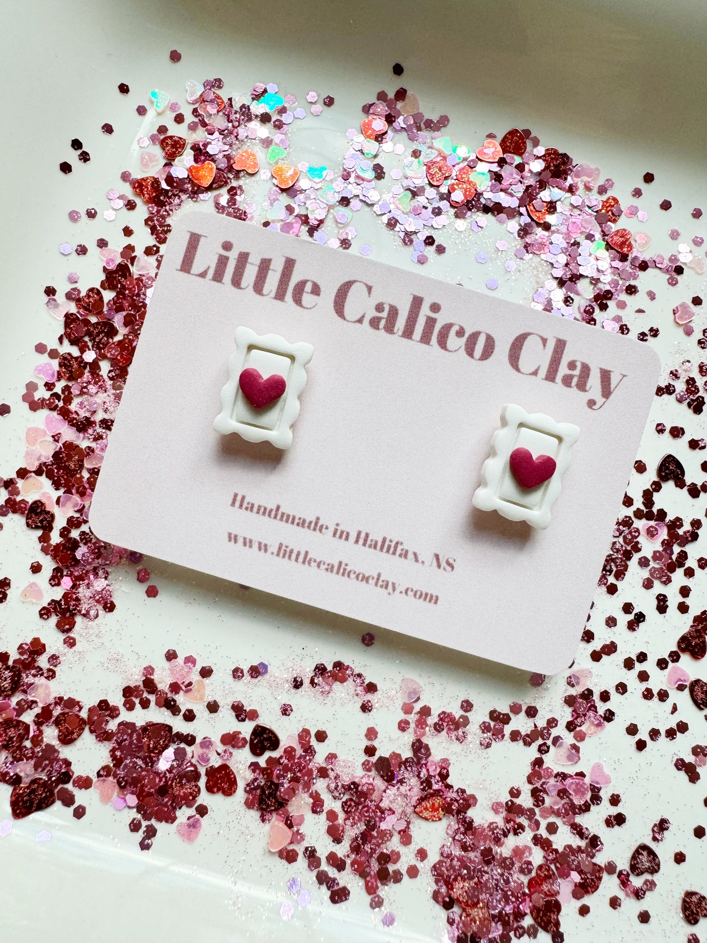 Heart Stamp Studs