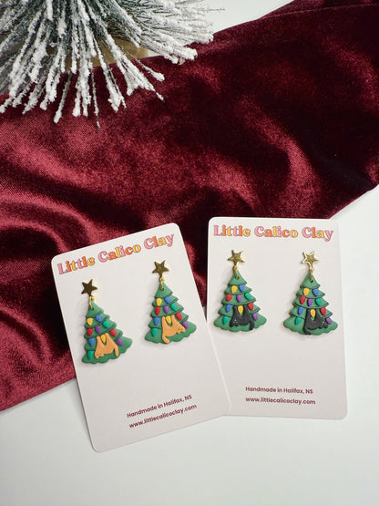 Christmas Tree Cat Dangles