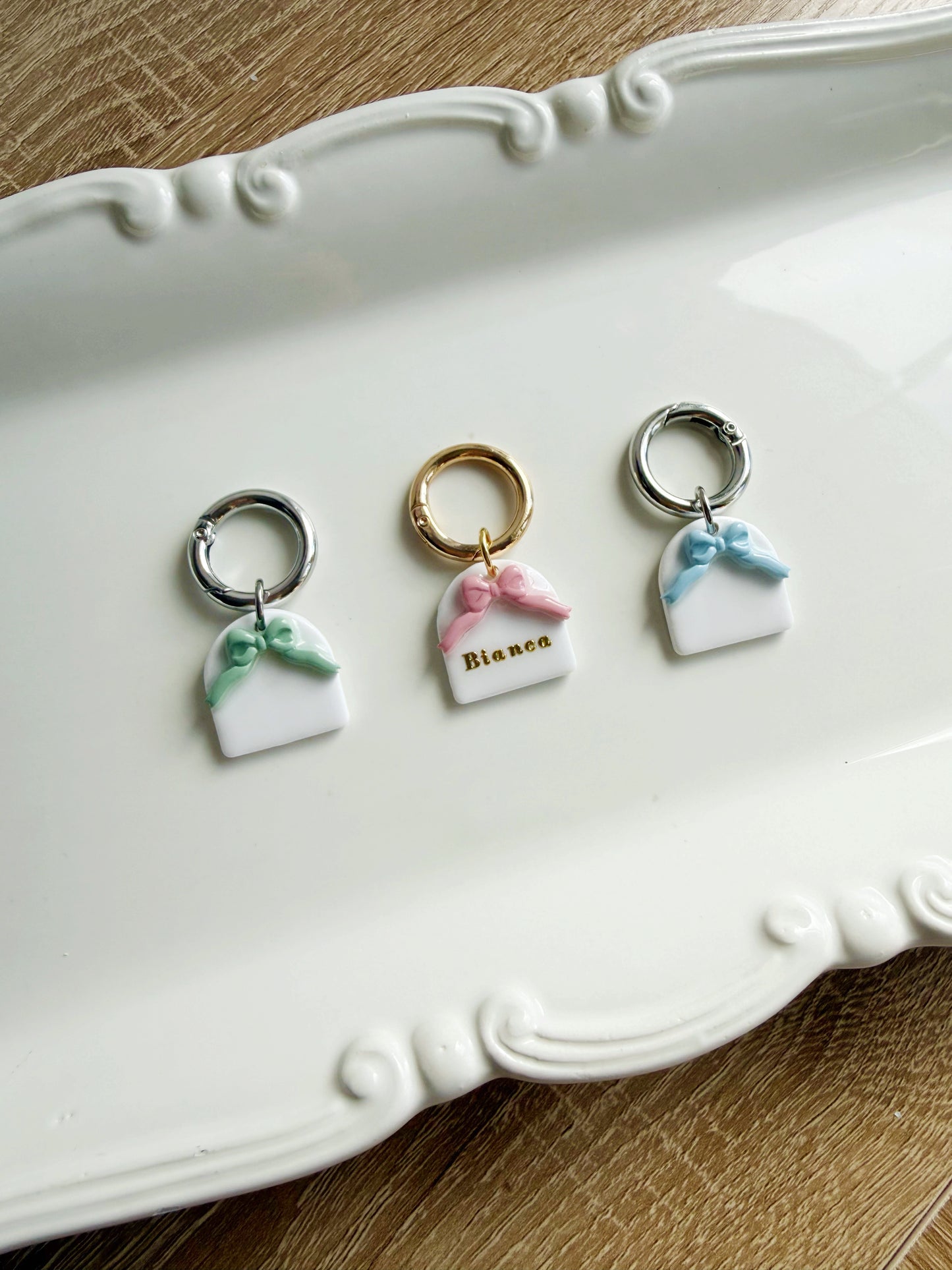 Coquette Bow Arch Pet Tag