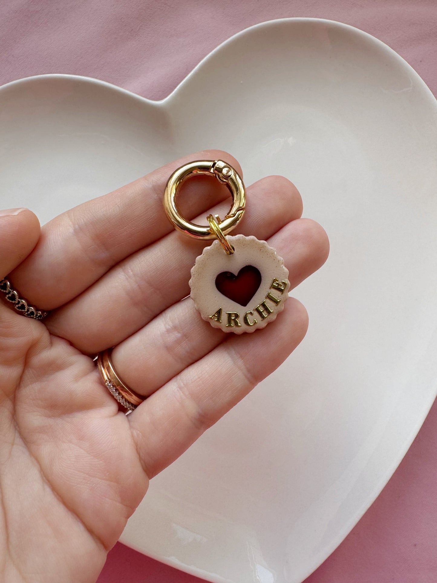 Heart Cookie Pet Tag