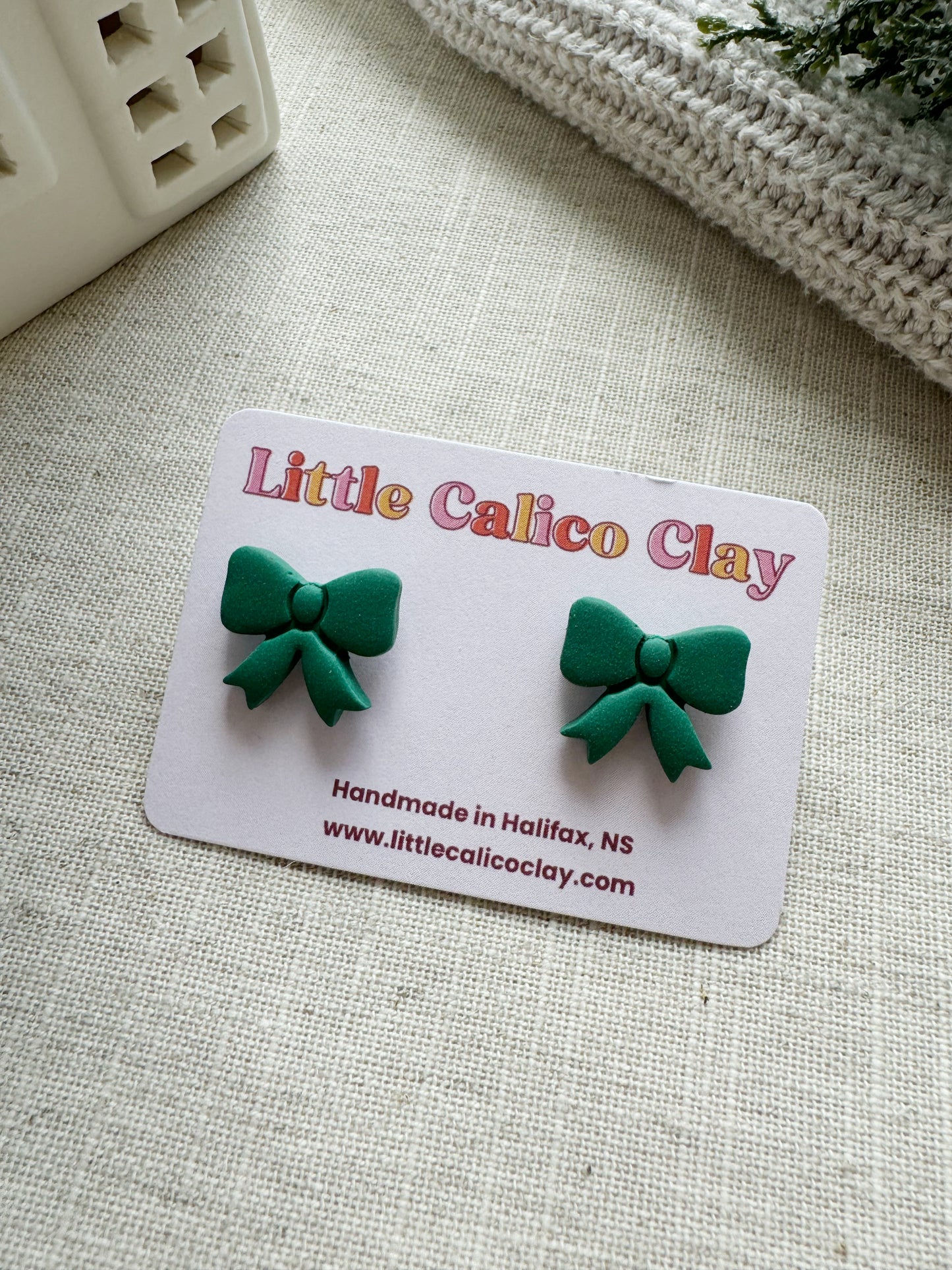 Holiday Bow Studs