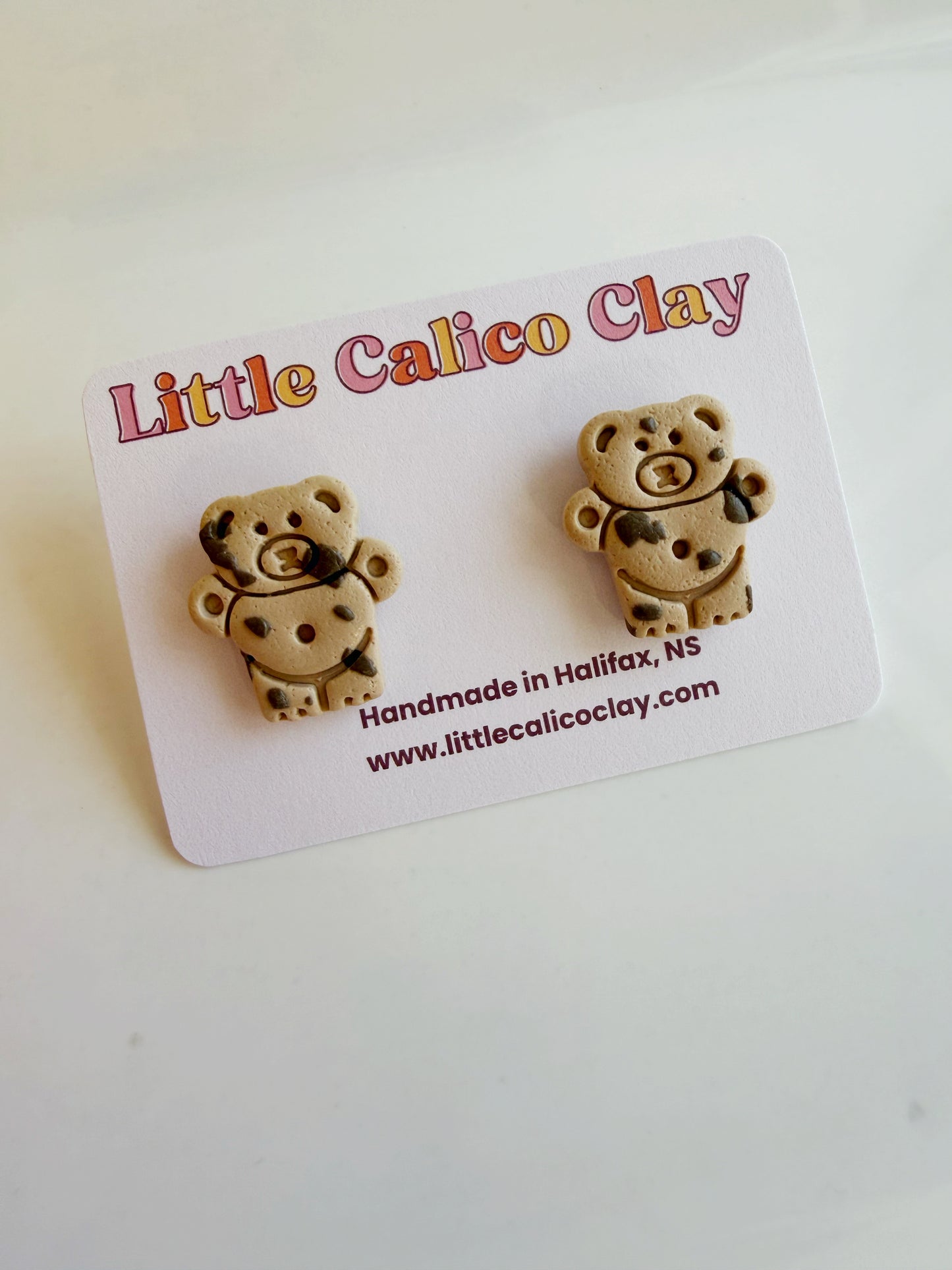 Teddy Cookie Studs