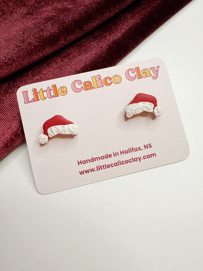 Santa Hat Studs