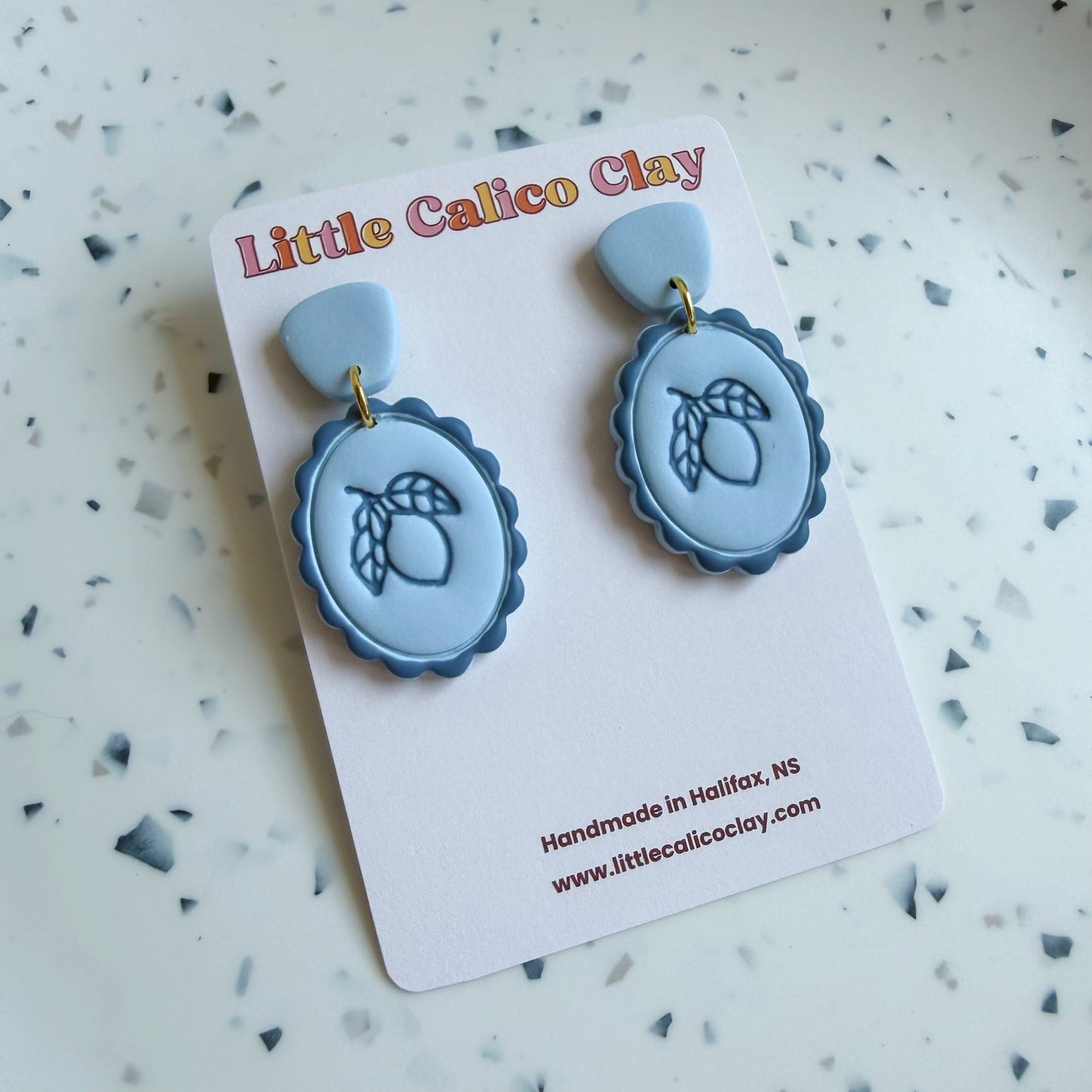 Monochrome Lemon Dangles