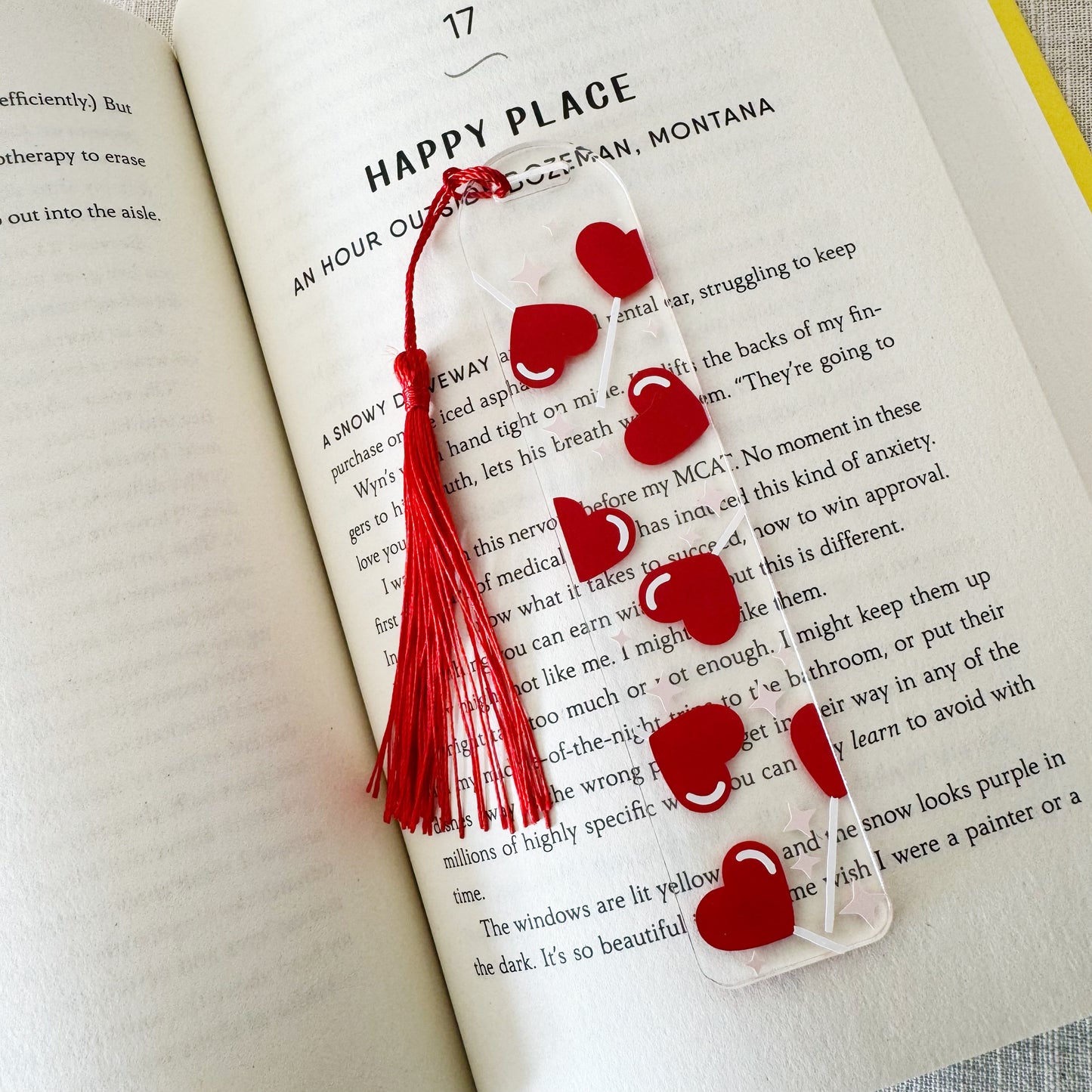 Heart Lollipop Acrylic Bookmark