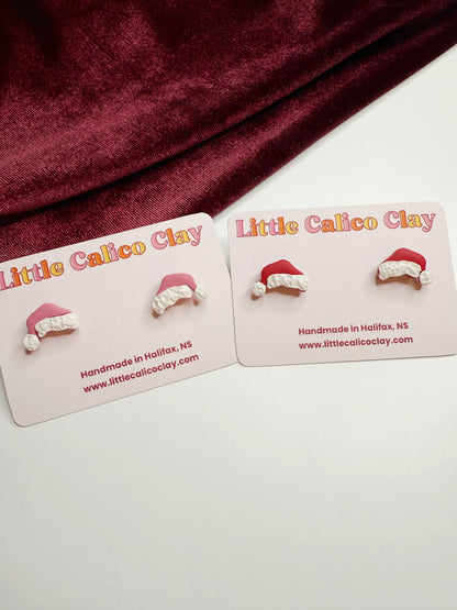 Santa Hat Studs