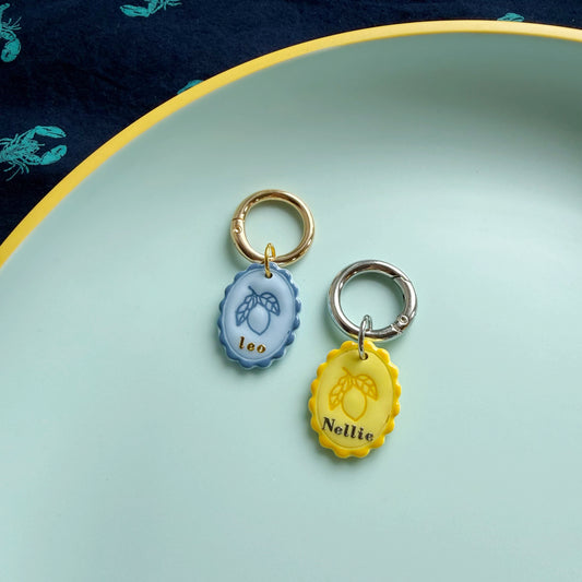 Monochrome Lemon Pet Tag