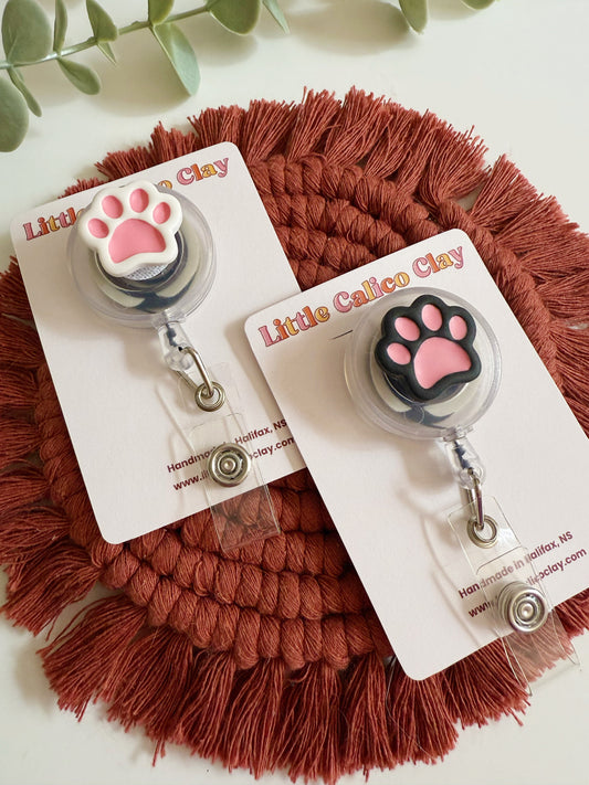 Paw Print Badge Reel