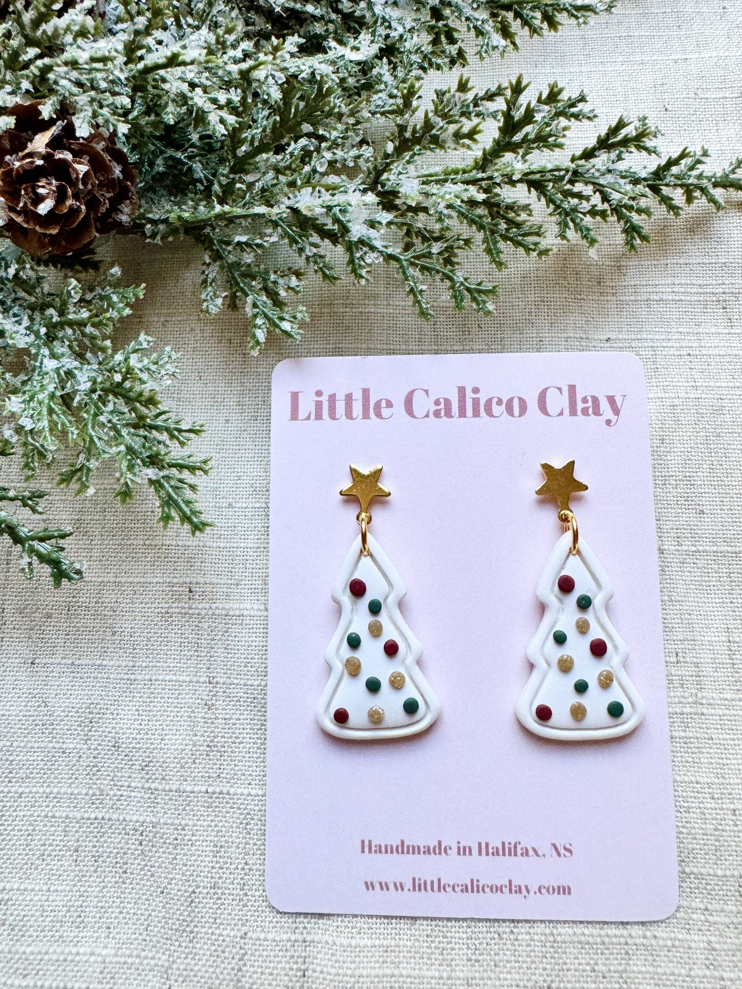 White Christmas Tree Dangles