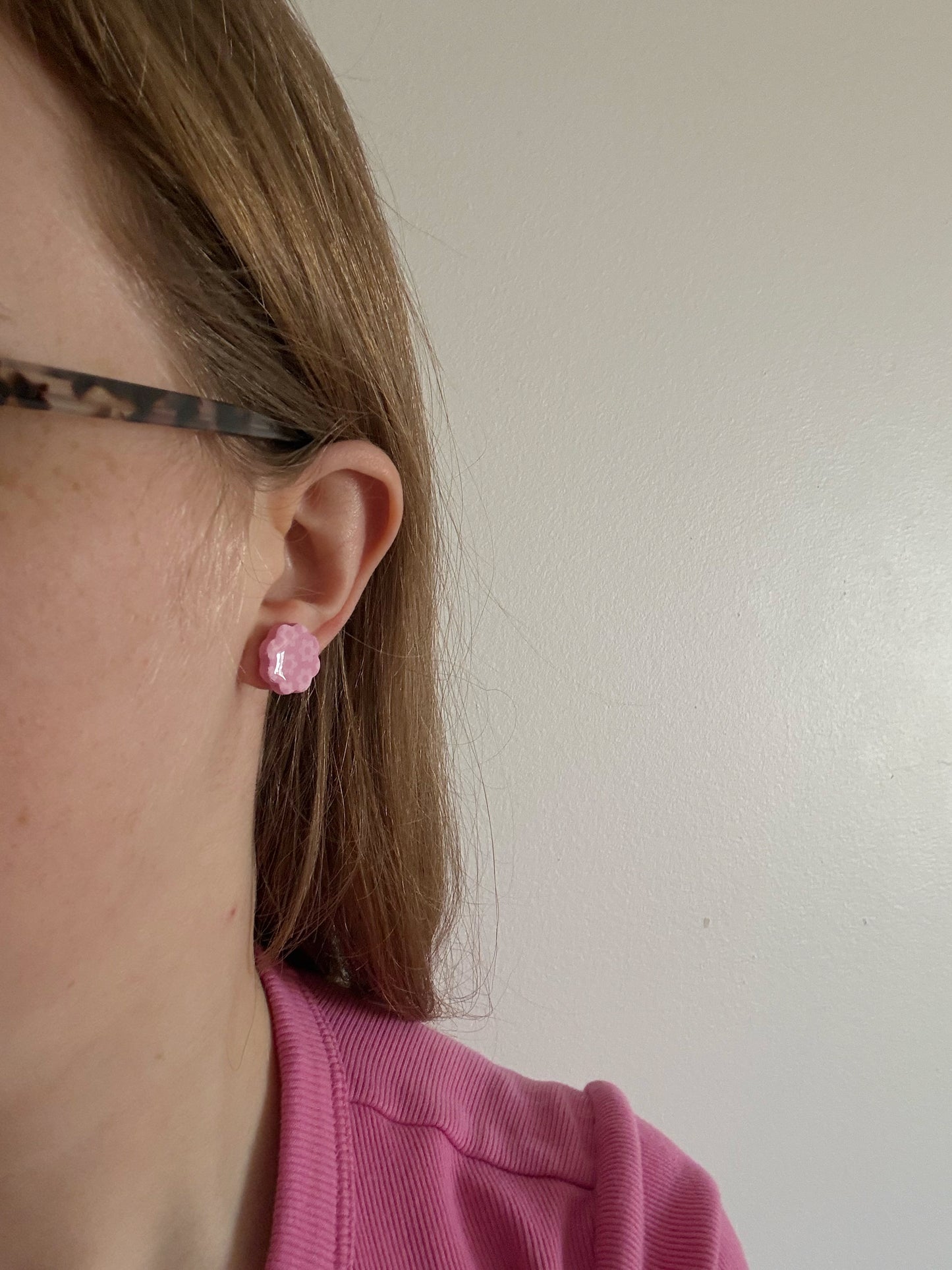 Monochrome Flower Studs