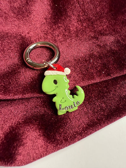 Holiday Dino Pet Tag
