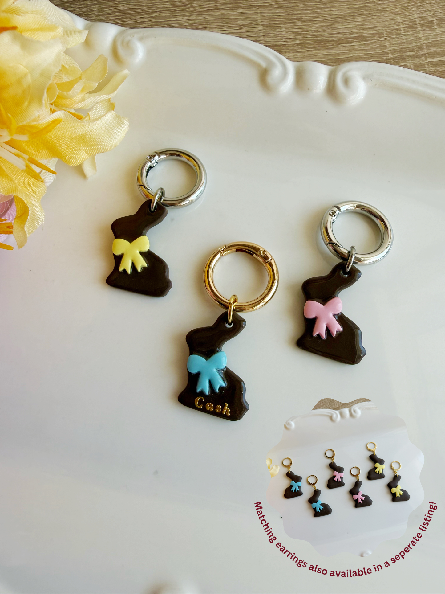 Chocolate Bunny Pet Tag