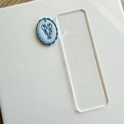 Monochrome Lobster Pet Tag