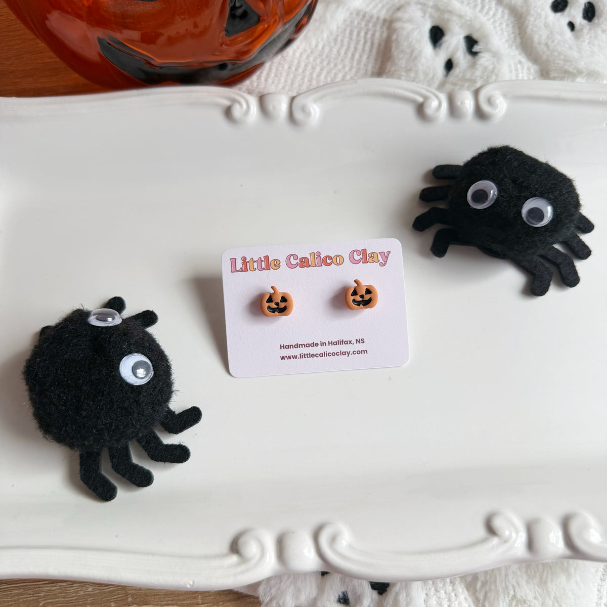 Jack-o-Lantern Studs