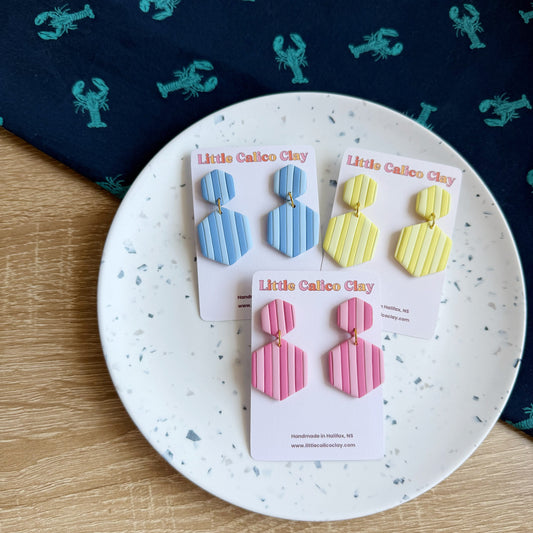 Striped Hexagon Dangles