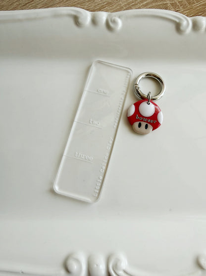 Mushroom and Star Pet Tag