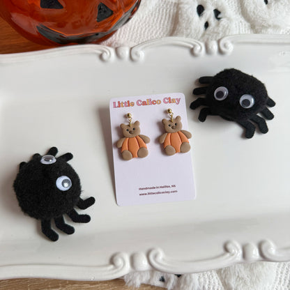 Pumpkin Bear Dangles