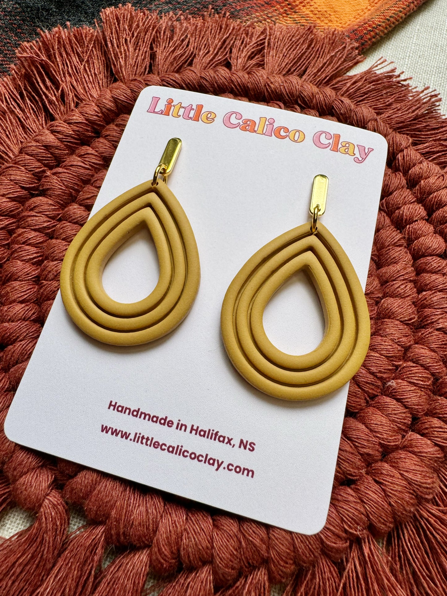 Embossed Teardrop Dangles