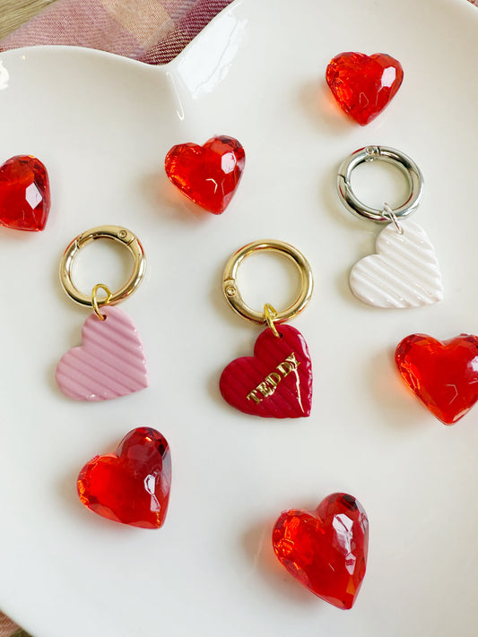 Corded Heart Pet Tag