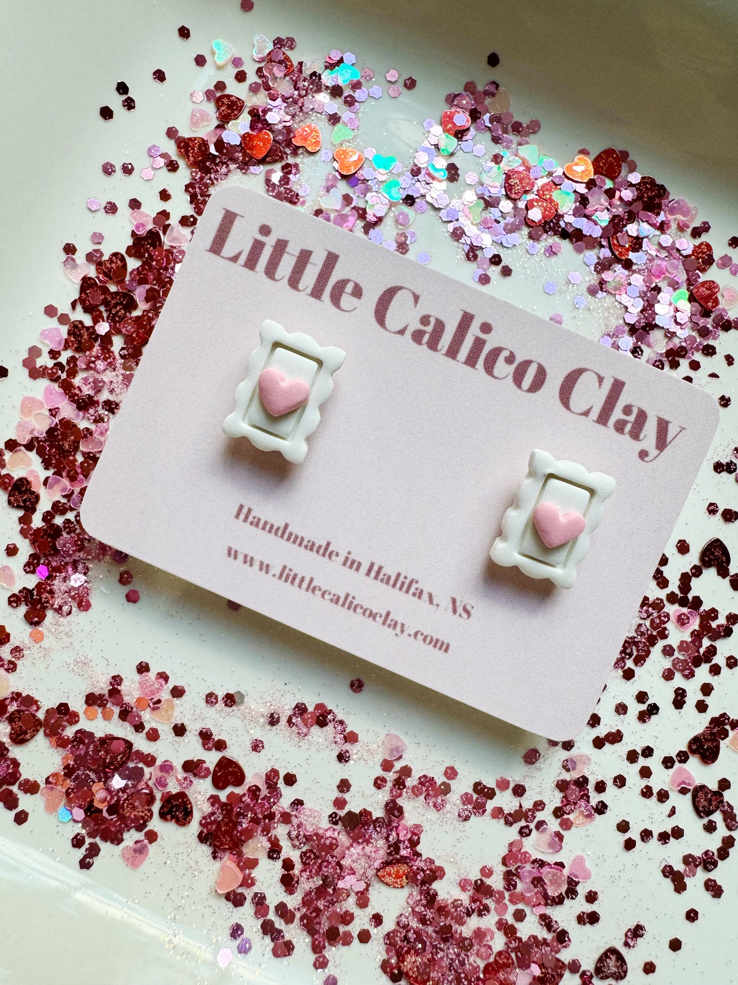 Heart Stamp Studs