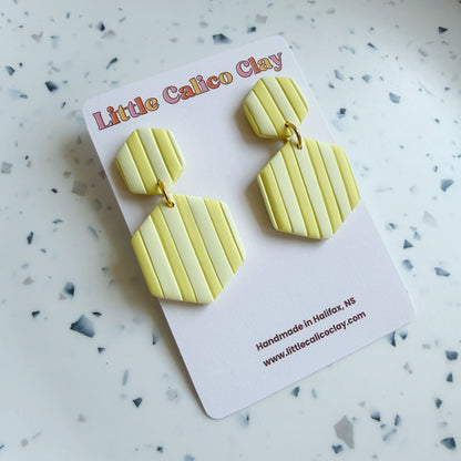Striped Hexagon Dangles