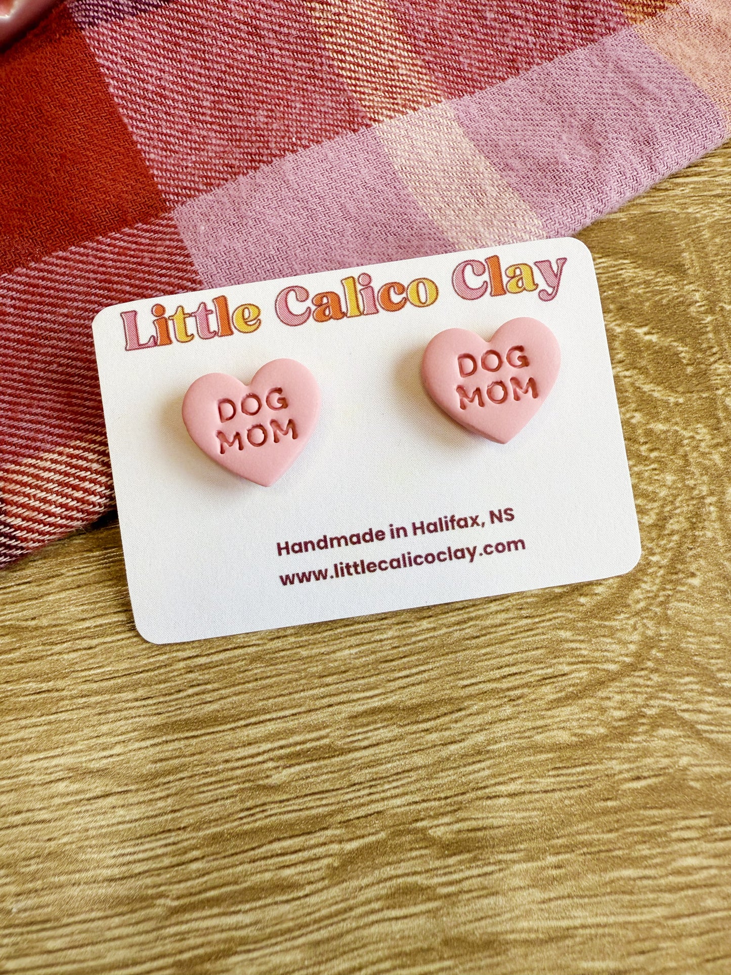 Dog Mom Heart Studs