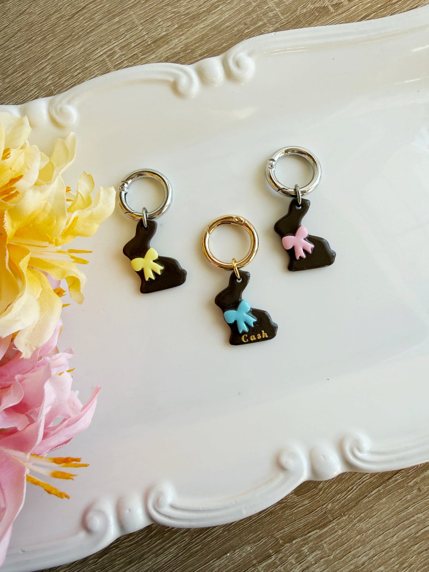 Chocolate Bunny Pet Tag