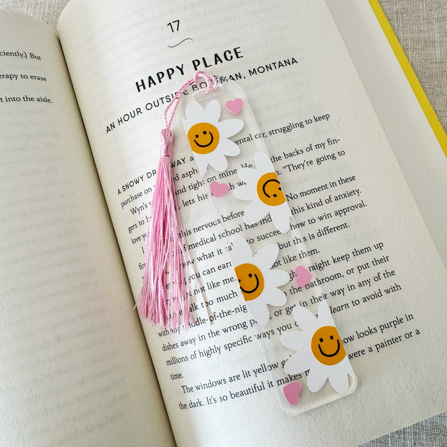 Happy Daisy Acrylic Bookmark