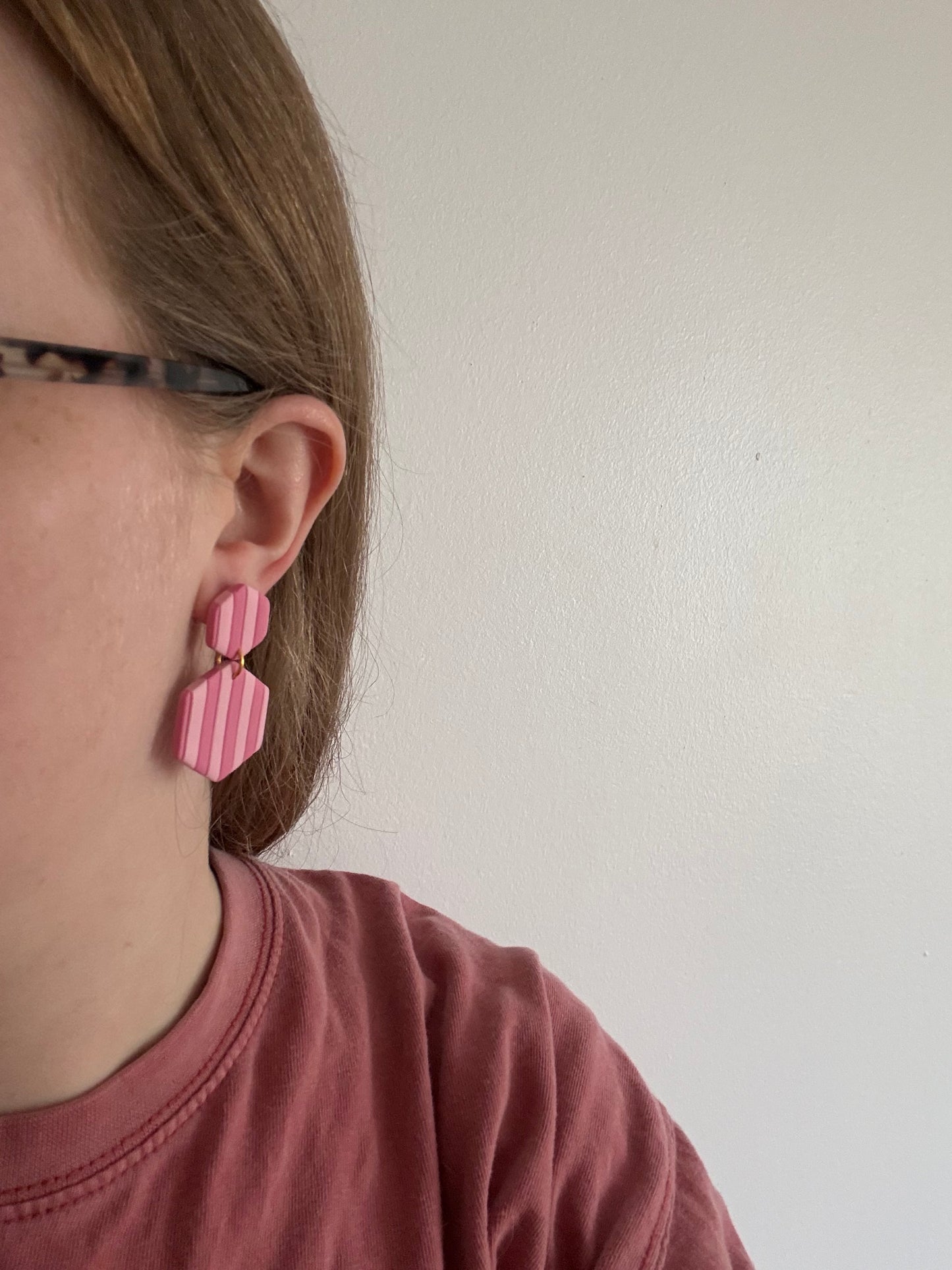 Striped Hexagon Dangles