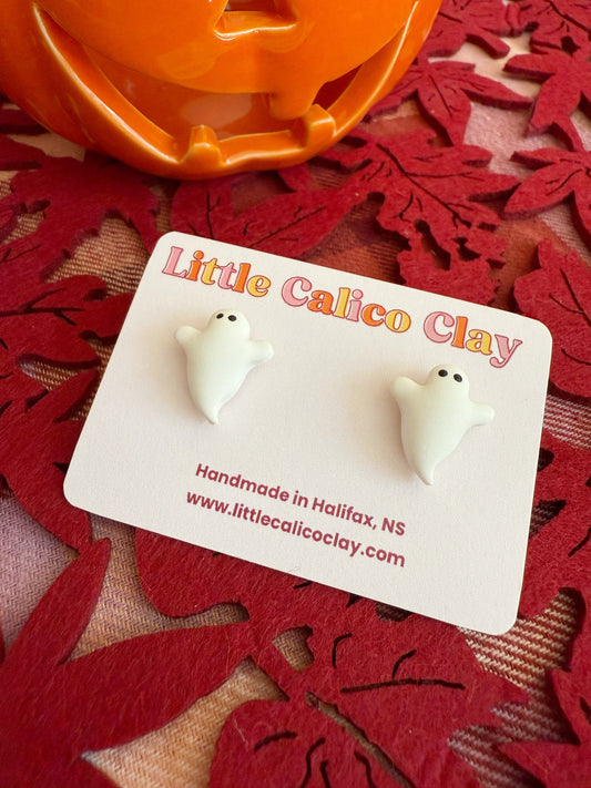Puffy Ghost Studs