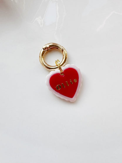 Scalloped Heart Pet Tag