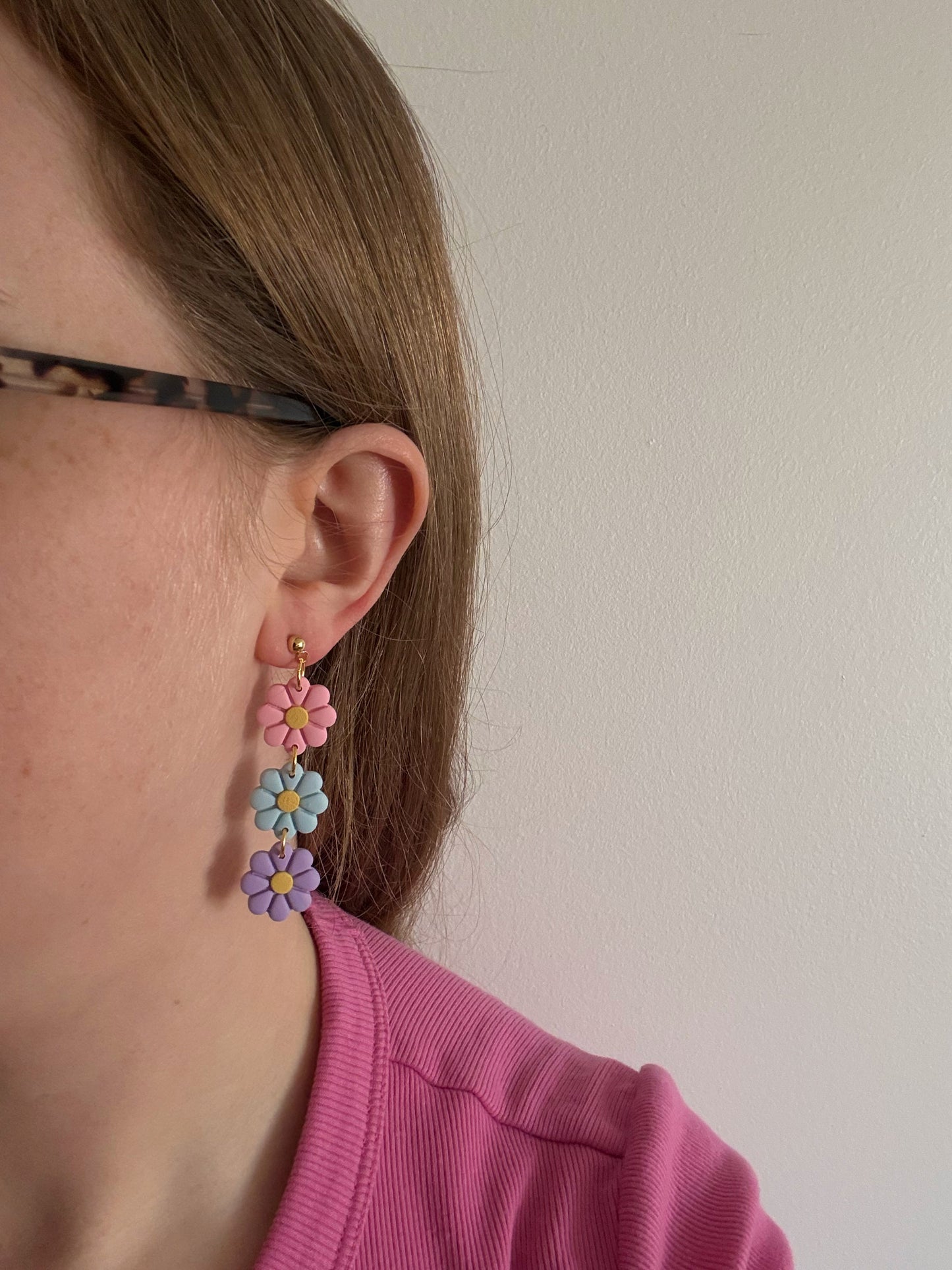 Triple Daisy Dangles