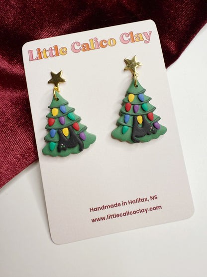 Christmas Tree Cat Dangles