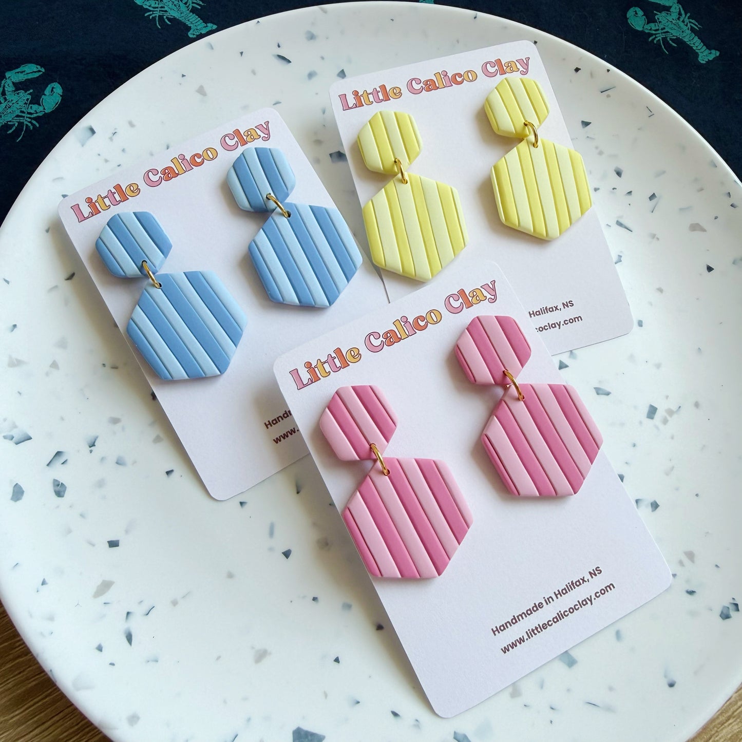 Striped Hexagon Dangles
