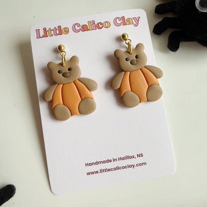 Pumpkin Bear Dangles