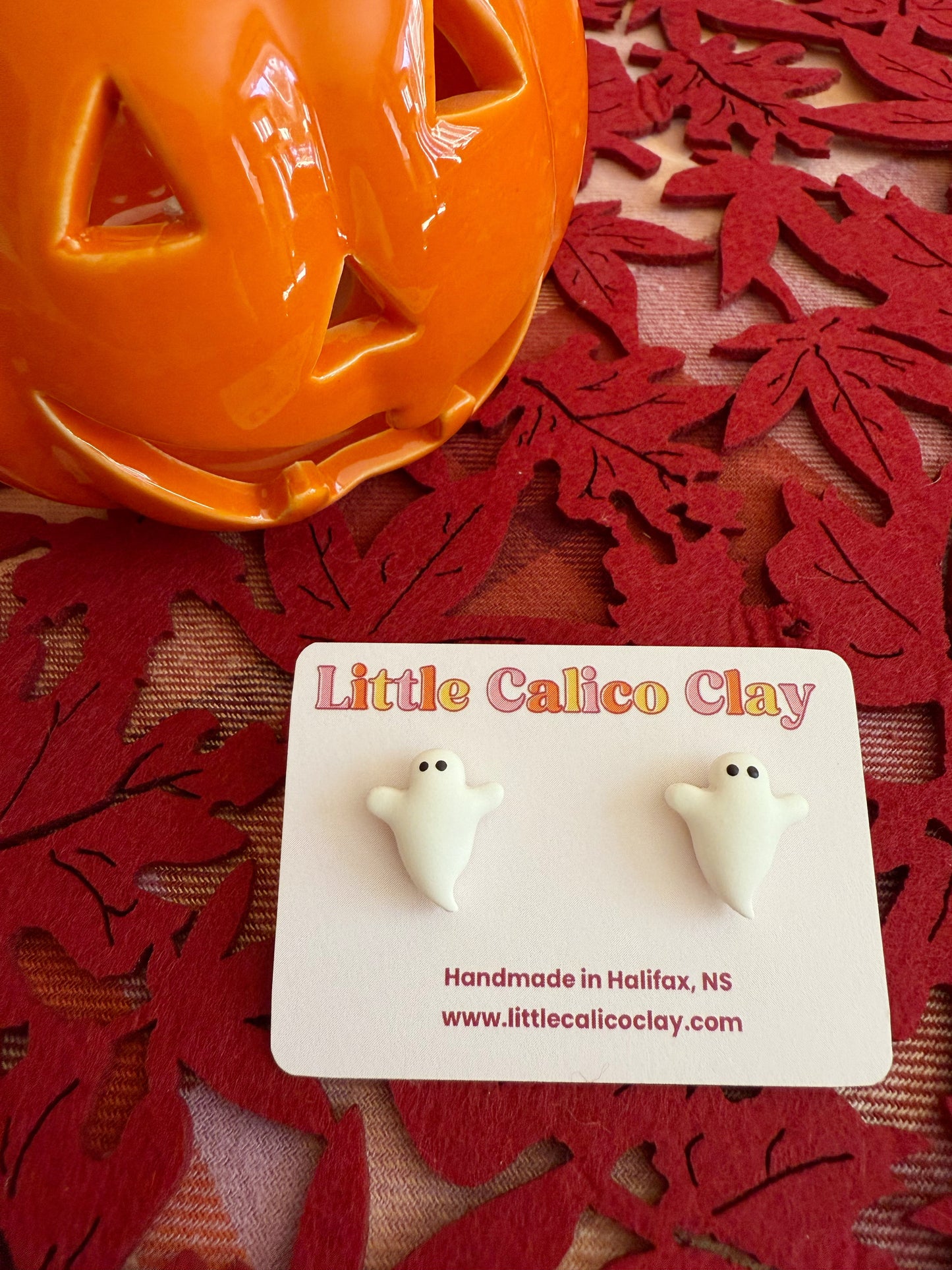 Puffy Ghost Studs