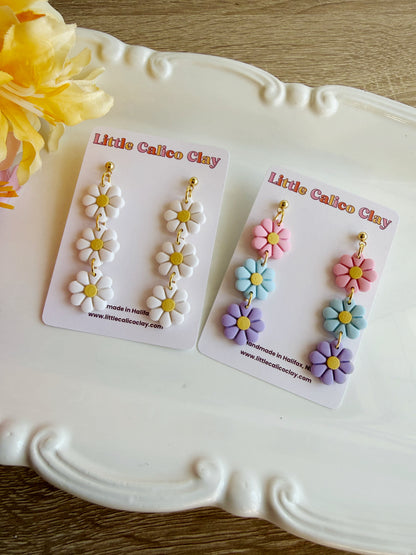 Triple Daisy Dangles