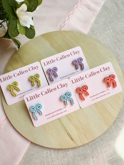 Embossed Bow Studs