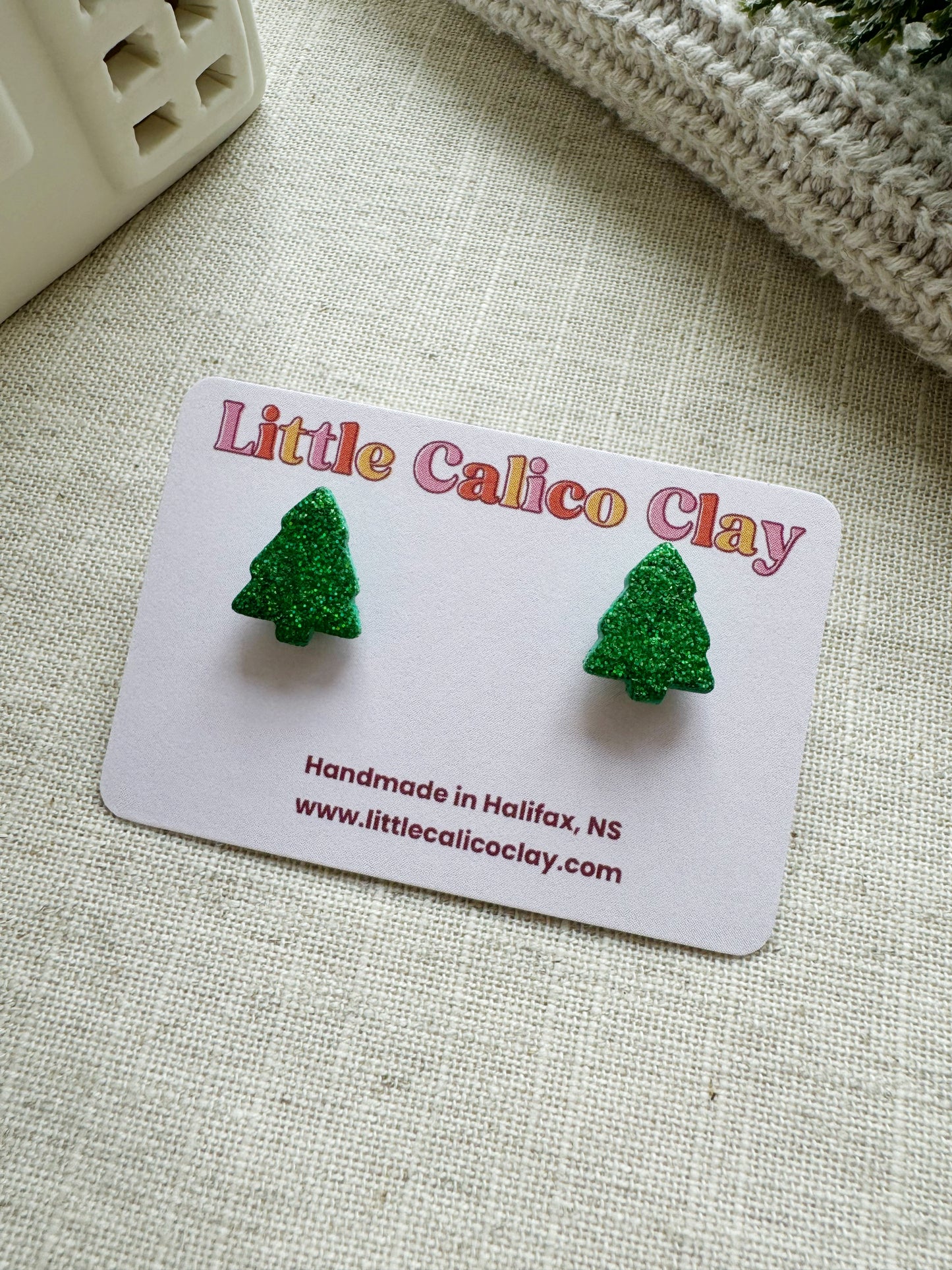 Glitter Tree Studs