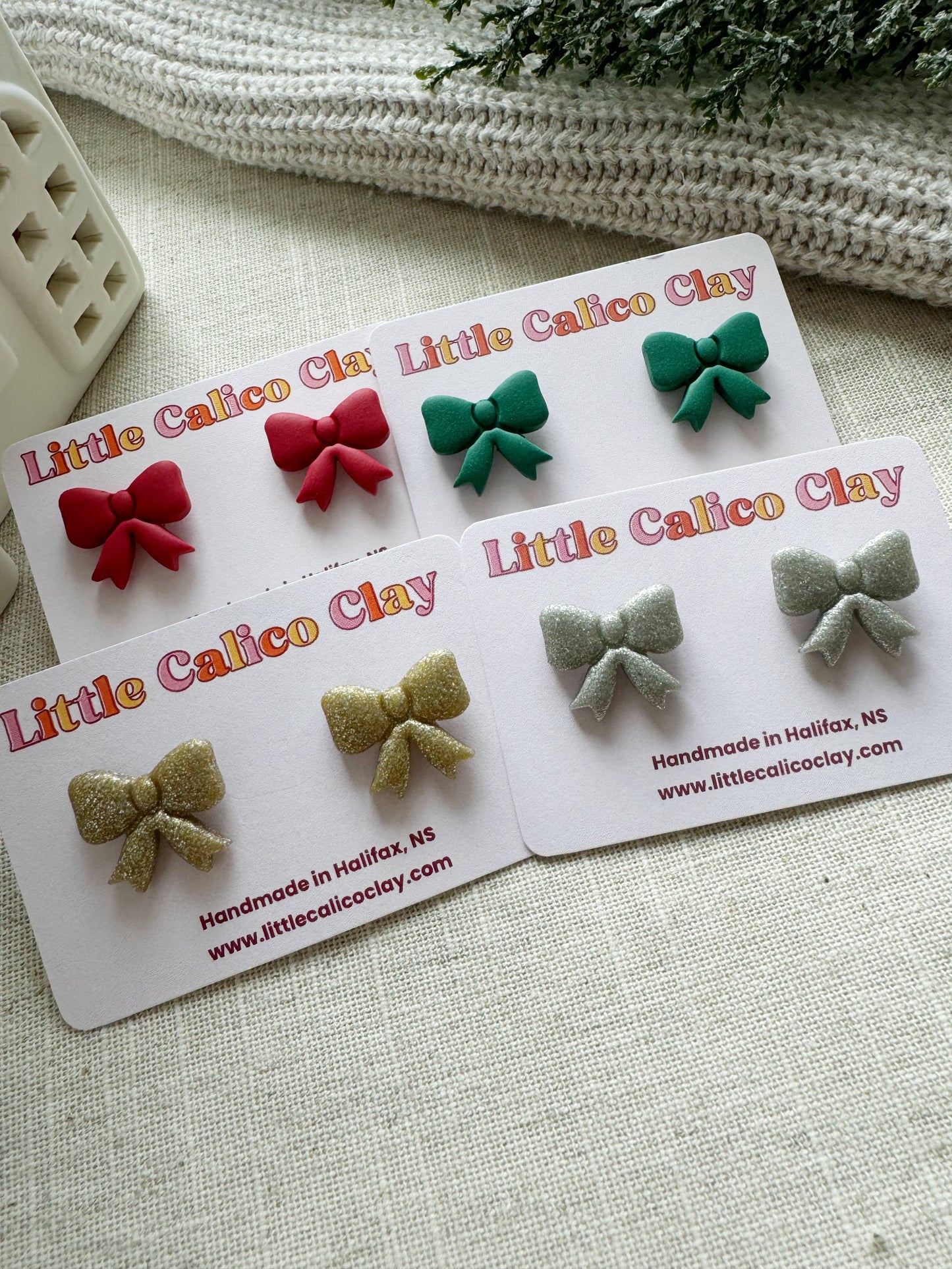 Holiday Bow Studs